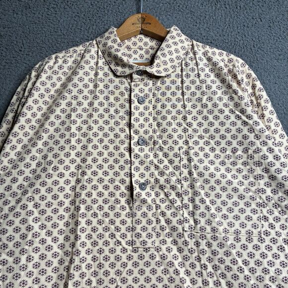 The Old Frontier Clothing Co Shirt Long Sleeve 1/2 Button Up Men's 2XL USA Made - Picture 1 of 11